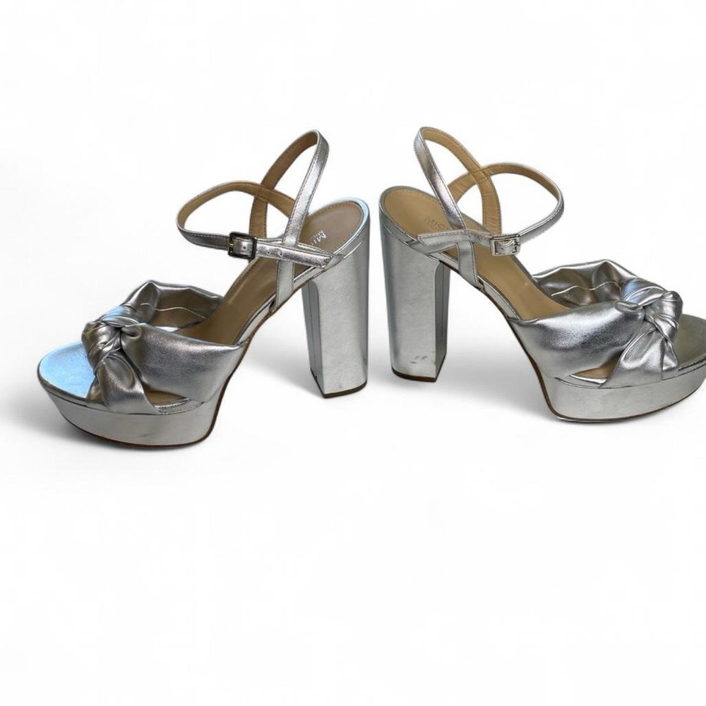 Michael Kors Silver High Heel Sandals - Picture 3 of 7